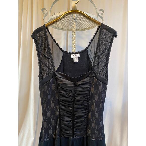 b.p.c. dress Corset style lace ruffles black size small - Picture 3 of 11
